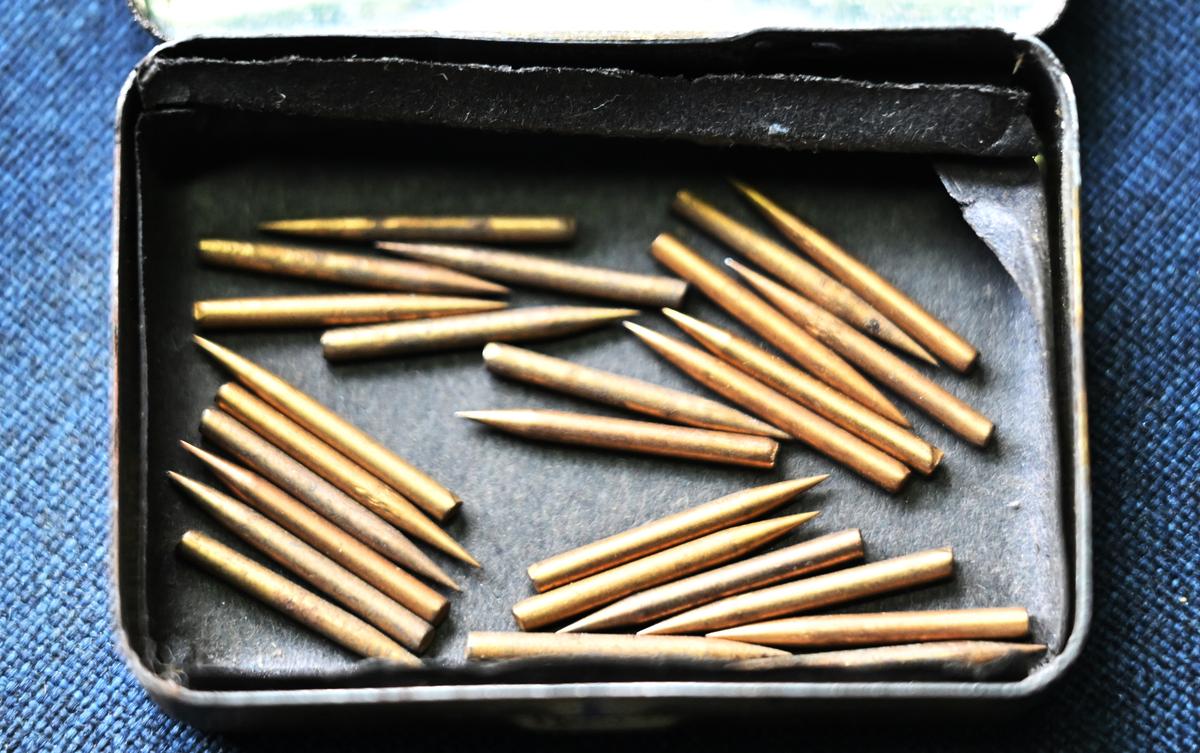 Copper needles used for gramaphone at Sri Studios